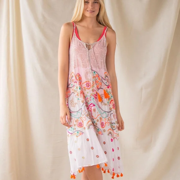 🆕LAST ONE! 🌿SUNDANCE WOODSTOCK DRESS🌿 - Picture 1 of 10